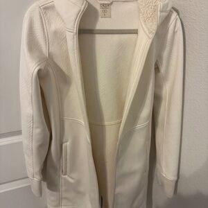 CALIA by Carrie Underwood Cream Teddy Jacket Soft Hooded.